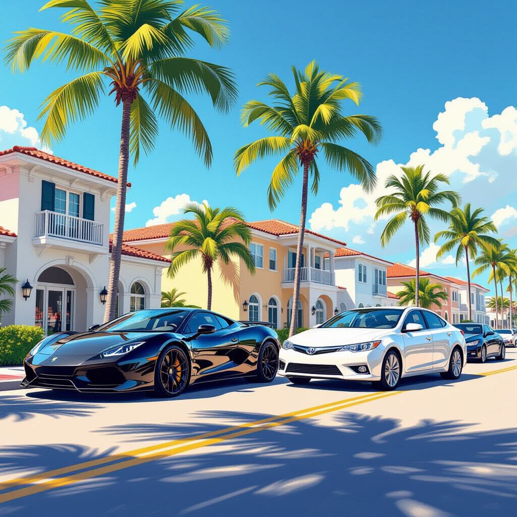 Aluguel de carro de luxo versus aluguel de carro comum em Miami — qual é a melhor opção?